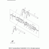 Схема вузла: Копірний вал та Вилки Yamaha XV1700 Road Star Silverado