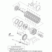 Схема вузла: Зчеплення Yamaha XVS1300 V-Star Tourer