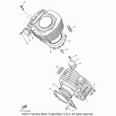 Схема узла: Цилиндр Yamaha XV1100 Virago