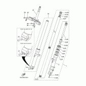 Схема узла: Вилка передней оси Yamaha XT660 XT660X