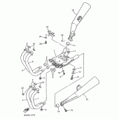 Схема узла: Выхлопная система Yamaha XJR1200