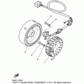 Схема узла: Генератор Yamaha XV250 Virago