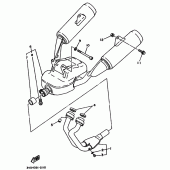 Схема узла: Выхлопная система Yamaha TDM850