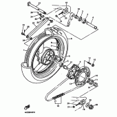 Схема узла: Заднее колесо Yamaha YZF750 YZF750