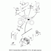 Схема вузла: Электрооборудование (1) Yamaha TTR230 TT-R230