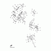 Схема узла: Подножки и Подставка Yamaha FZ6 FZ6 (Naked)