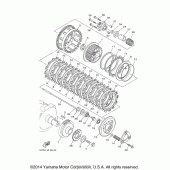 Схема узла: Сцепление Yamaha XV1900 Raider S