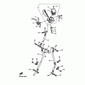 Схема узла: Передний тормозной цилиндр Yamaha XJR1300