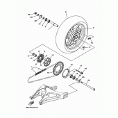 Схема вузла: Заднє колесо Yamaha XSR900/MTM850 XSR900 Abarth