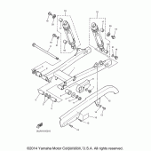 Схема вузла: Задній важіль та підвіска Yamaha XV250 V-Star