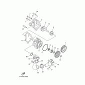 Схема вузла: Водяний насос Yamaha XT660 XT660R