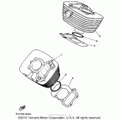 Схема узла: Цилиндр (Non-calinia) Yamaha XV250 Route 66