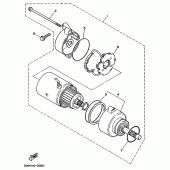 Схема вузла: Електричний стартер Yamaha XV750 Virago