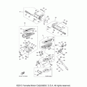 Схема вузла: Підніжки та Підставка Yamaha XV1900 Stratoliner S
