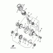 Схема узла: Коленчатый вал и Поршень Yamaha YBR125