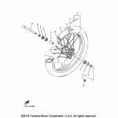 Схема узла: Переднее колесо Yamaha YZ450F YZ450FX