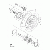 Схема вузла: Заднє колесо Yamaha VMX17 V-MAX