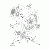 Схема вузла: Заднє колесо Yamaha YBR125