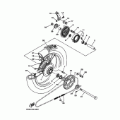 Схема узла: Заднее колесо Yamaha TTR225 TT-R225