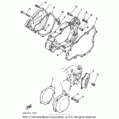 Схема узла: Крышки картера (1) Yamaha WR250 WR250Z