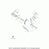Схема вузла: Розподільний вал та Ланцюг ГРМ Yamaha TTR125 TT-R125