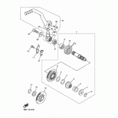 Схема вузла: Привід стартера Yamaha YZ250 YZ250F
