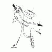 Схема вузла: Кермо та Тросики Yamaha TTR110 TT-R110