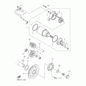 Схема вузла: Привід стартера Yamaha XVS1300 Midnight Star