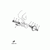 Схема узла: Передача тахометра Yamaha XT350 XT350