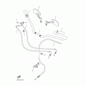Схема вузла: Кермо та тросики Yamaha XVS950 XV950 R-Spec