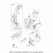 Схема вузла: Паливний бак Yamaha XVS650 V-Star Custom
