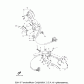 Схема вузла: Пульт управління рульовий та Важіль Yamaha XVS950 V-Star Tourer