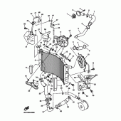 Схема вузла: Радіатор та шланг Yamaha YZF-R6/ YZF600 R6 RaceBase