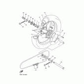 Схема вузла: Заднє колесо Yamaha WR400F
