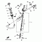 Схема вузла: Задній гальмівний циліндр Yamaha TT250R TT-R