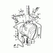 Схема вузла: Паливний бак Yamaha VMX12 V-MAX