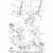 Схема вузла: Підніжки та Підставка Yamaha XVS1100 V-Star Custom
