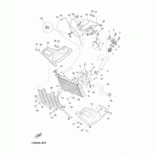 Схема вузла: Радіатор та Патрубок системи охолодження Yamaha XT660 XT660Z Tenere