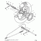 Схема узла: Заднее колесо Yamaha TT600