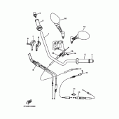 Схема вузла: Кермо та Тросики Yamaha TDM850