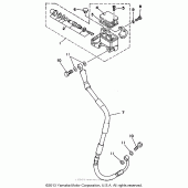 Схема узла: Передний тормозной цилиндр Yamaha WR200R