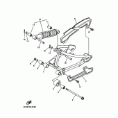 Схема вузла: Задний рычаг и Подвеска Yamaha TTR90 TT-R90
