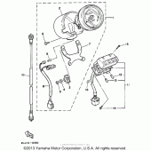 Схема узла: Панель приборов Yamaha XV250 Route 66