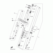 Схема вузла: Вилка передньої осі Yamaha XJ6 Diversion (S-TYPE)