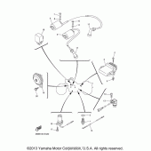 Схема вузла: Електроустаткування (1) Yamaha XVS1100 V-Star Custom (with Flames)