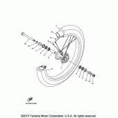 Схема вузла: Переднє колесо Yamaha TTR230 TT-R230
