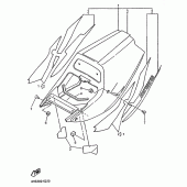 Схема узла: Side cover / oil tank Yamaha YZF750 YZF750