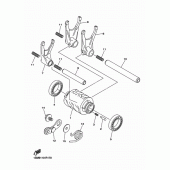 Схема вузла: Вал перемикання Yamaha YZ250 YZ250F