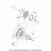 Схема вузла: Заднє колесо Yamaha XVS650 V-Star Classic