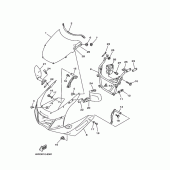 Схема вузла: Облицювальні елементи 1 Yamaha TRX850